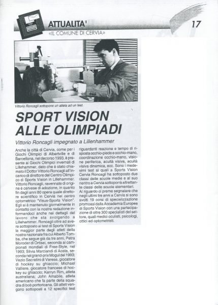 Sports Vision alle Olimpiadi