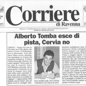 Alberto Tomba esce di pista