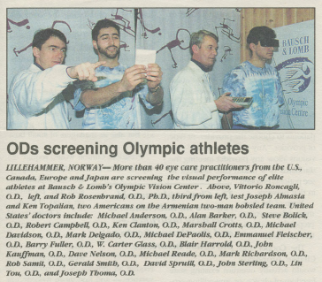 ODs screening Olympic athletes