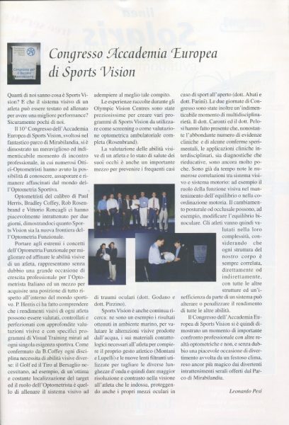 Congresso Accademia Europea di Sports Vision